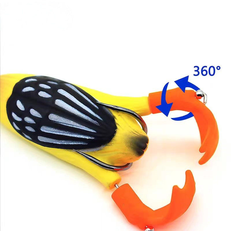 Duck Topwater Frog Lure – Soft Silicone Weedless Fishing Bait for Snakehead, Bass & Heavy Cover