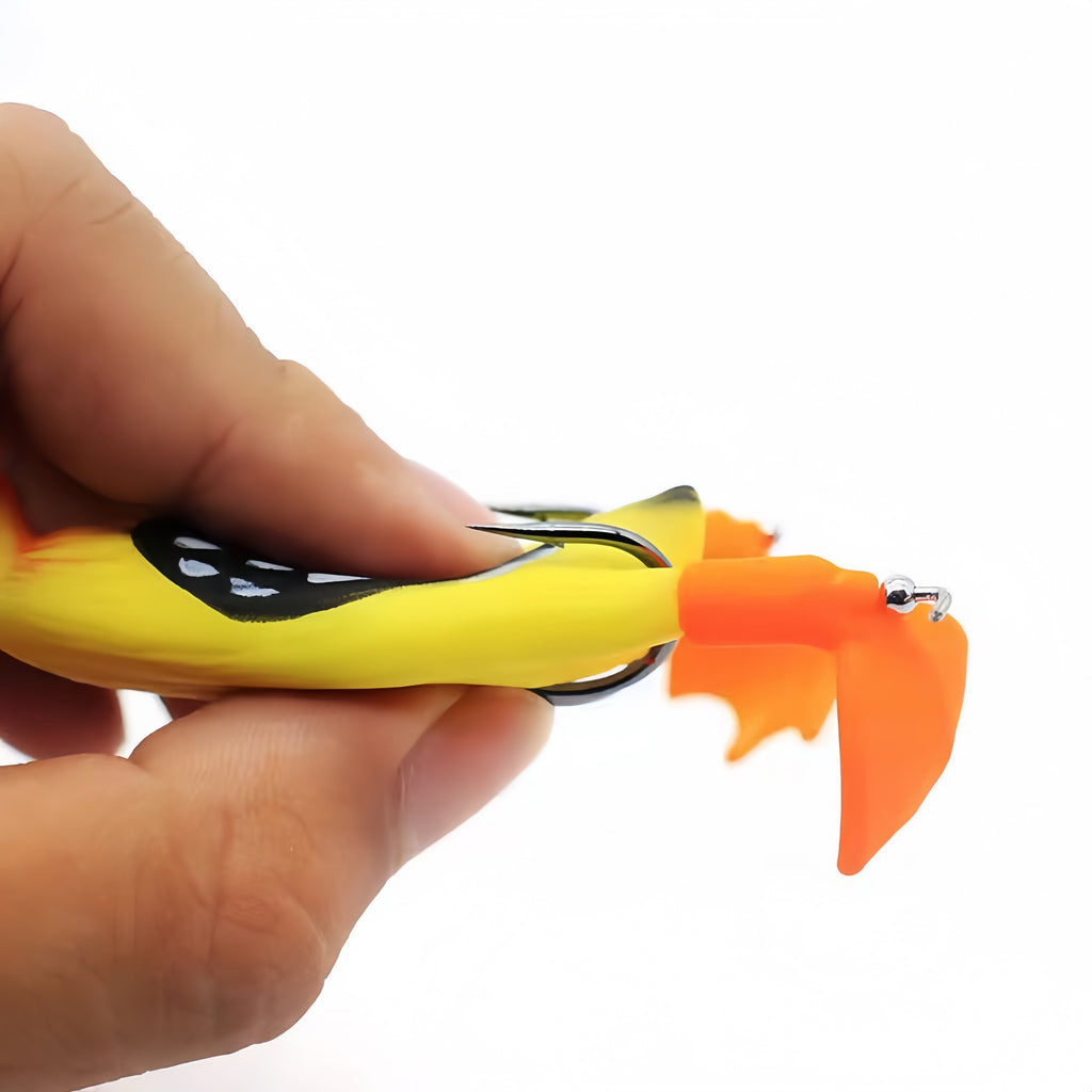 Duck Topwater Frog Lure – Soft Silicone Weedless Fishing Bait for Snakehead, Bass & Heavy Cover