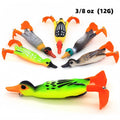Duck Topwater Frog Lure – Soft Silicone Weedless Fishing Bait for Snakehead, Bass & Heavy Cover