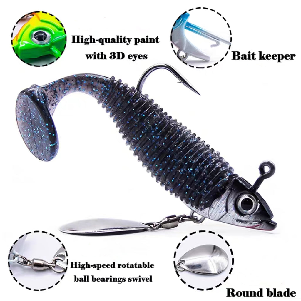 Spinner Fish Head Lead Head Hook