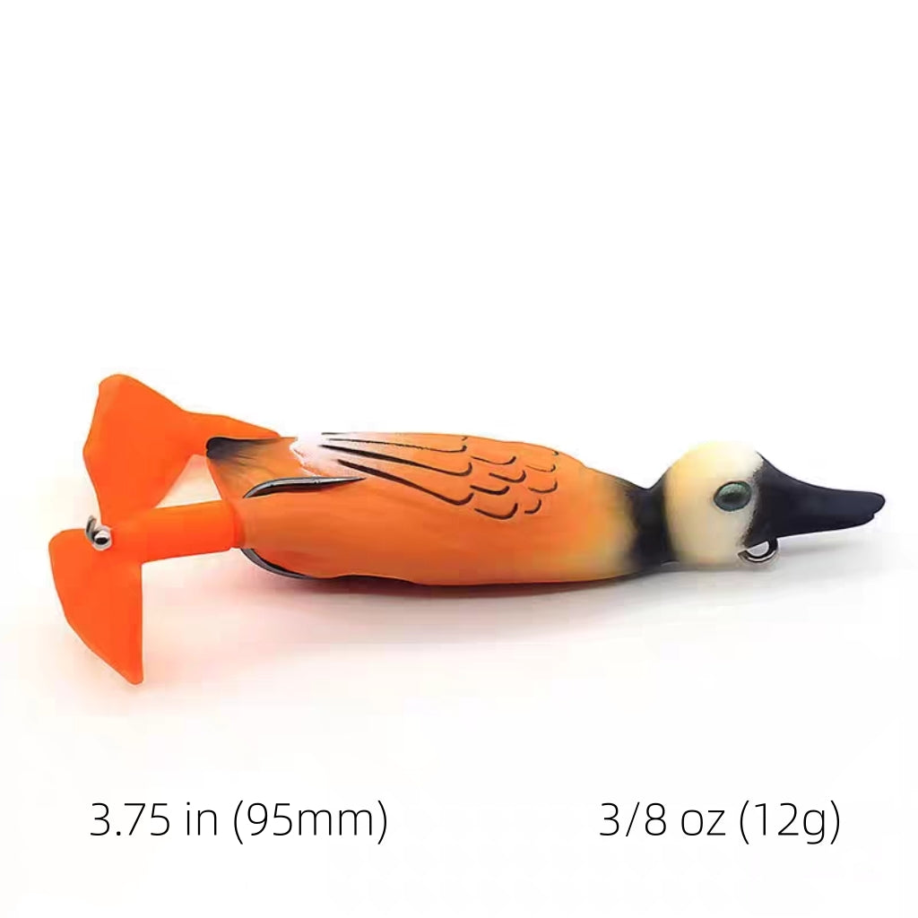 Duck Topwater Frog Lure – Soft Silicone Weedless Fishing Bait for Snakehead, Bass & Heavy Cover